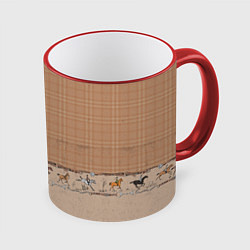 Кружка 3D Всадники, цвет: 3D-красный кант