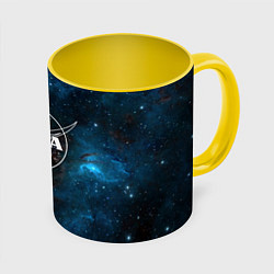 Кружка 3D NASA, цвет: 3D-белый + желтый