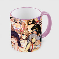 Кружка 3D Ahegao, цвет: 3D-розовый кант