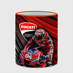 Кружка 3D Andrea Dovizioso, цвет: 3D-оранжевый кант — фото 2