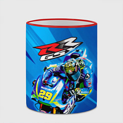 Кружка 3D Suzuki MotoGP, цвет: 3D-красный кант — фото 2