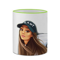 Кружка 3D Ariana Grande Ариана Гранде, цвет: 3D-светло-зеленый кант — фото 2