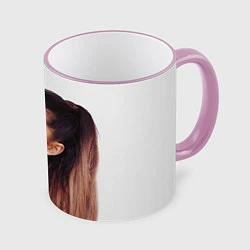 Кружка 3D Ariana Grande Ариана Гранде, цвет: 3D-розовый кант