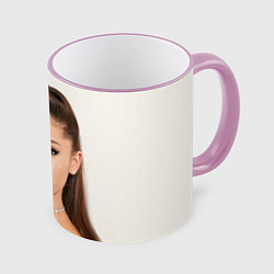 Кружка 3D Ariana Grande Ариана Гранде, цвет: 3D-розовый кант