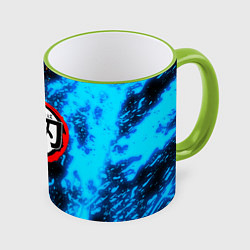 Кружка 3D KIMETSU NO YAIBA, цвет: 3D-светло-зеленый кант