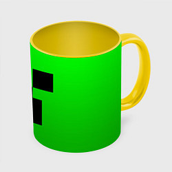 Кружка 3D MINECRAFT, цвет: 3D-белый + желтый
