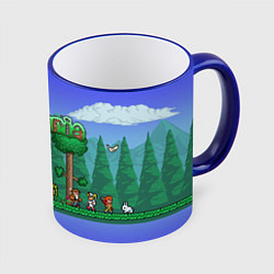 Кружка 3D Terraria, цвет: 3D-синий кант