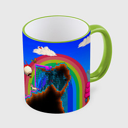 Кружка 3D TERRARIA GAME, цвет: 3D-светло-зеленый кант