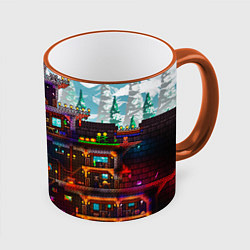 Кружка 3D Terraria, цвет: 3D-оранжевый кант