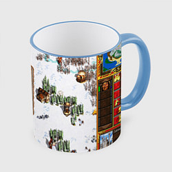 Кружка 3D Heroes of Might and Magic, цвет: 3D-небесно-голубой кант