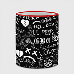Кружка 3D LIL PEEP LOGOBOMBING, цвет: 3D-красный кант — фото 2