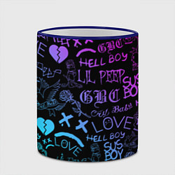 Кружка 3D LIL PEEP LOGOBOMBING, цвет: 3D-синий кант — фото 2