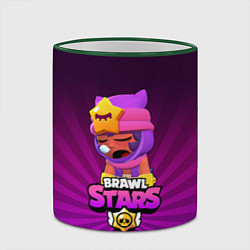 Кружка 3D Brawl stars sandy, цвет: 3D-зеленый кант — фото 2