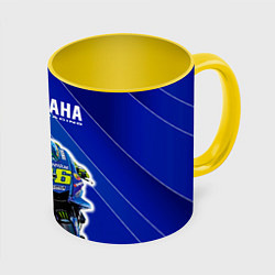 Кружка 3D Valentino Rossi, цвет: 3D-белый + желтый