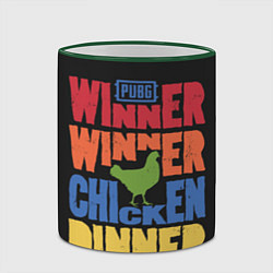 Кружка 3D Winner Chicken Dinner, цвет: 3D-зеленый кант — фото 2