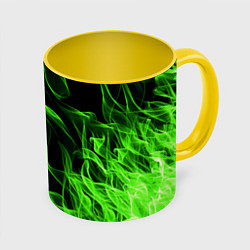 Кружка 3D TOXIC FLAME, цвет: 3D-белый + желтый