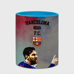 Кружка 3D Messi, цвет: 3D-белый + небесно-голубой — фото 2