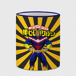 Кружка 3D MY HERO ACADEMIA желтые полосы, цвет: 3D-синий кант — фото 2