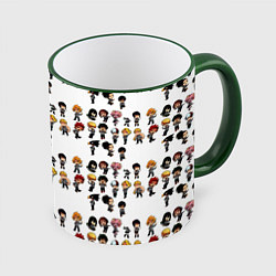 Кружка 3D Моя Геройская Академия, цвет: 3D-зеленый кант