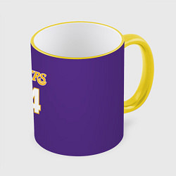 Кружка 3D Los Angeles Lakers Kobe Brya, цвет: 3D-желтый кант