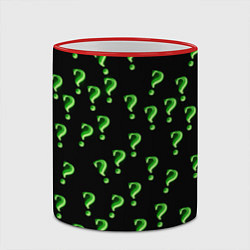 Кружка 3D Знак вопроса, цвет: 3D-красный кант — фото 2