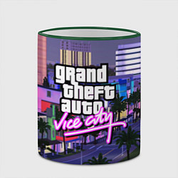 Кружка 3D Grand Theft Auto Vice City, цвет: 3D-зеленый кант — фото 2