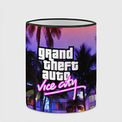 Кружка 3D Grand Theft Auto Vice City, цвет: 3D-черный кант — фото 2