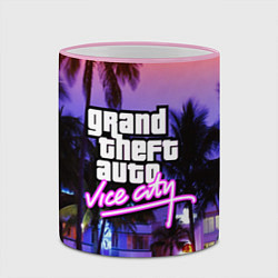 Кружка 3D Grand Theft Auto Vice City, цвет: 3D-розовый кант — фото 2