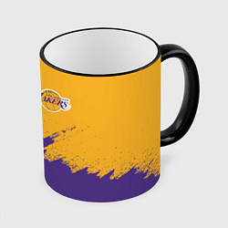Кружка 3D LA LAKERS, цвет: 3D-черный кант