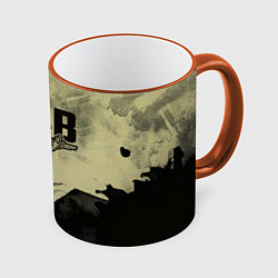 Кружка 3D ВДВ, цвет: 3D-оранжевый кант