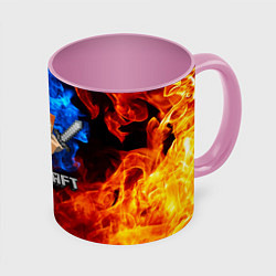 Кружка 3D MINECRAFT, цвет: 3D-белый + розовый