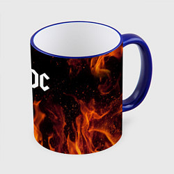 Кружка 3D AC DC, цвет: 3D-синий кант
