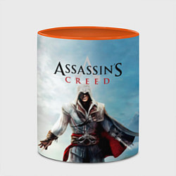 Кружка 3D Assassins Creed, цвет: 3D-белый + оранжевый — фото 2