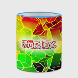 Кружка 3D Роблокс, цвет: 3D-небесно-голубой кант — фото 2