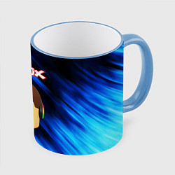 Кружка 3D ROBLOX, цвет: 3D-небесно-голубой кант