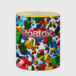 Кружка 3D Roblox Cubes, цвет: 3D-желтый кант — фото 2