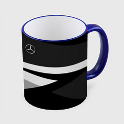 Кружка 3D Mercedes-Benz, цвет: 3D-синий кант