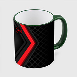Кружка 3D Mercedes-Benz, цвет: 3D-зеленый кант