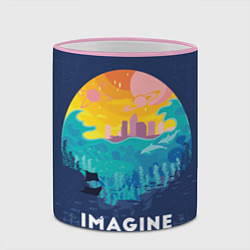 Кружка 3D Imagine Dragons, цвет: 3D-розовый кант — фото 2