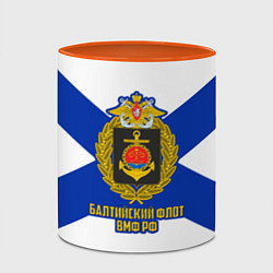 Кружка 3D Балтийский флот ВМФ РФ, цвет: 3D-белый + оранжевый — фото 2