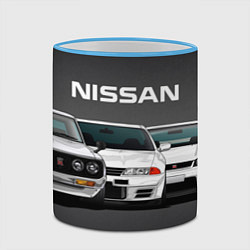 Кружка 3D NISSAN, цвет: 3D-небесно-голубой кант — фото 2