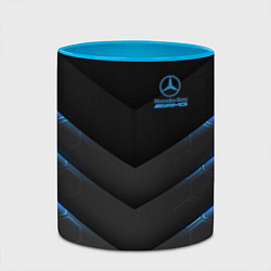 Кружка 3D Mercedes-AMG, цвет: 3D-белый + небесно-голубой — фото 2