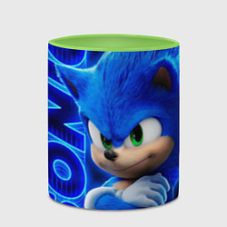 Кружка 3D SONIC, цвет: 3D-белый + светло-зеленый — фото 2