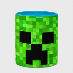 Кружка 3D MINECRAFT, цвет: 3D-белый + небесно-голубой — фото 2