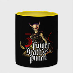 Кружка 3D Five Finger Death Punch, цвет: 3D-белый + желтый — фото 2