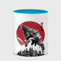 Кружка 3D GODZILLA, цвет: 3D-белый + небесно-голубой — фото 2