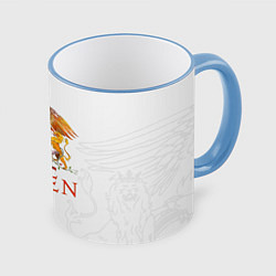 Кружка 3D Queen, цвет: 3D-небесно-голубой кант