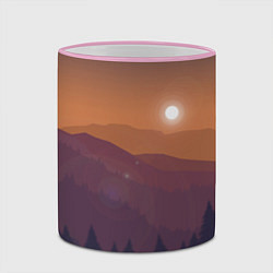 Кружка 3D Горы, цвет: 3D-розовый кант — фото 2