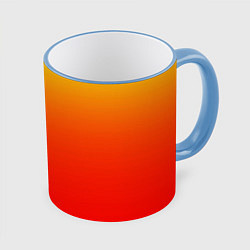 Кружка 3D Оранж, цвет: 3D-небесно-голубой кант