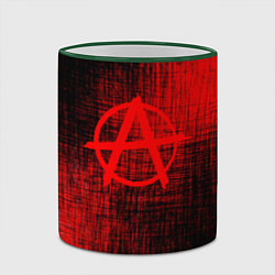 Кружка 3D АНАРХИЯ, цвет: 3D-зеленый кант — фото 2